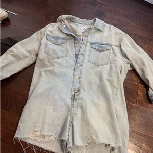 Zara Light Blue Denim romper